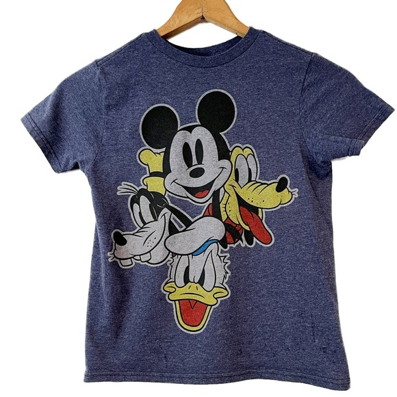 Disney Other - Disney Kids Blue T-Shirt Characters Mickey Donald Small